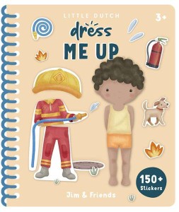 Zeszyt z naklejkami ubieranka Jim & friends - Little Dutch 