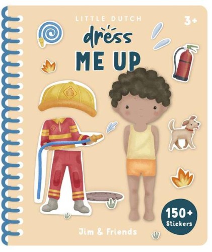 Zeszyt z naklejkami ubieranka Jim &amp; friends - Little Dutch