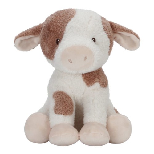 Biało-brązowa krówka 25 cm - Miękka Przytulanka - Little Dutch