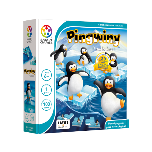 Smart Games Pingwiny na Lodzie - gry logiczne dla dzieci 6+ IUVI Games (PL)