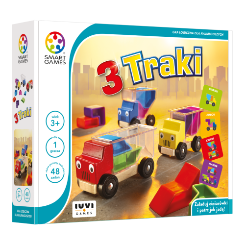 Smart Games 3 Traki -  gry logiczne dla dzieci 3+ IUVI Games (PL)