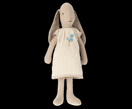 Miękka przytulanka - Szary króliczek w sukience - Rozmiar 2 - Maileg