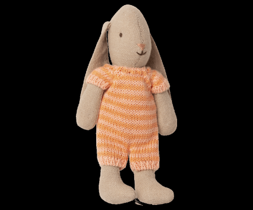 Miękka przytulanka - Mały króliczek w pomarańczowym ubranku - Maileg