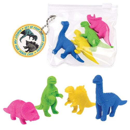 Gumki do mazania 4 szt. - Dinozaury - Rex London