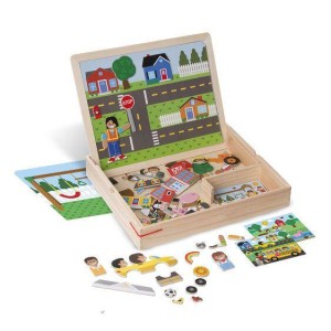 Magnetyczna układanka - Ruch drogowy, plac zabaw, farma - Melissa & Doug