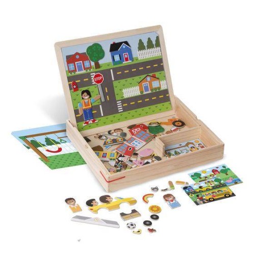 Magnetyczna układanka - Ruch drogowy, plac zabaw, farma - Melissa &amp; Doug