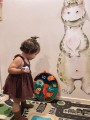 Gra w rzutki - Okrągła tarcza na rzepy - Świat dinozaurów - mierEdu
