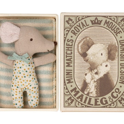 Maleńka myszka w pudełku od zapałek - Śpiąca Mini Myszka - Maileg