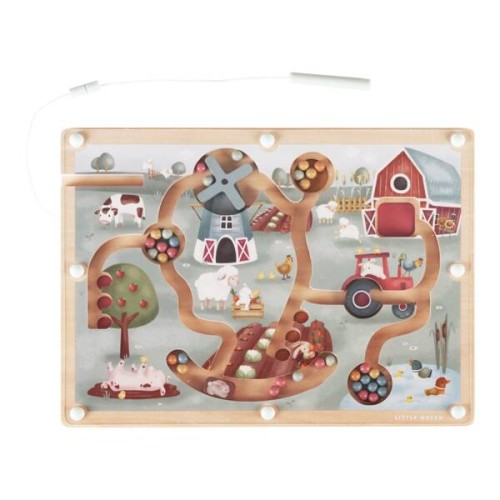 Magnetyczny labirynt z kuleczkami - Little Farm - Little Dutch