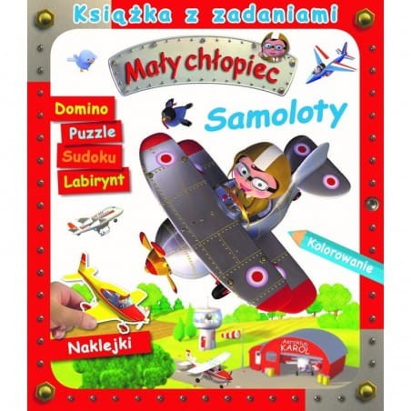 Olesiejuk Mały chłopiec Książka z zadaniami Samoloty