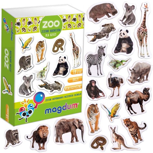 Aston Zwierzęta w zoo zestaw magnesów