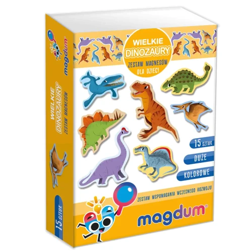 Aston Duże dinozaury zestaw magnesów