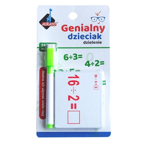 Askato Genialny dzieciak fiszki matematyczne dzielenie