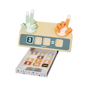 TOPBRIGHT Drewniana zabawka edukacyjna Nauka liczenia na palcach +3lata