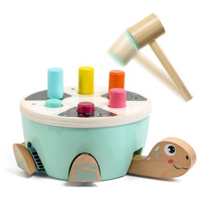 TOPBRIGHT Gra motoryczna Żółw Drewniana wbijanka +18 mies