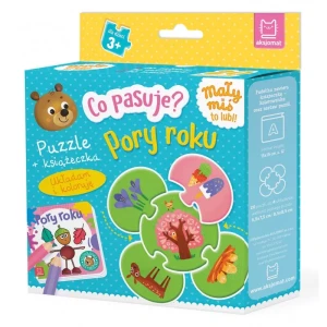 Aksjomat Co pasuje? Pory roku. Puzzle + książeczka