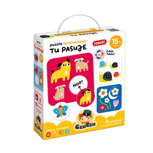 CzuCzu Puzzle kontrastowe Tu pasuje +12mies