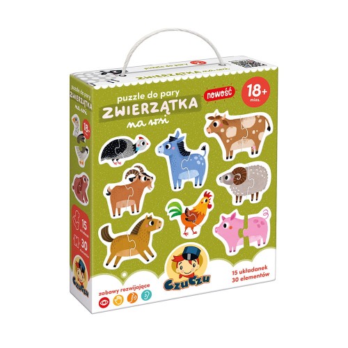 CzuCzu Puzzle do pary Zwierzątka na wsi +18miesięcy