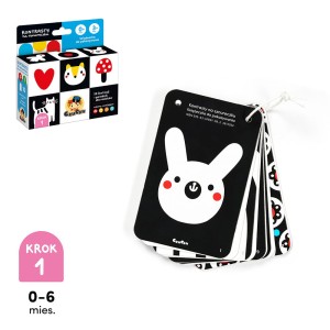 CzuCzu Kontrasty na sznureczku Książeczka do pokazywania dla dzieci 0+