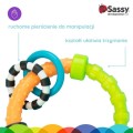 Sassy Grzechotka okrągła zabawka sensoryczna multikolor 0 m+