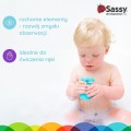 Sassy Kubeczki do kąpieli zestaw zabawek do wody 8 szt. 6 m+