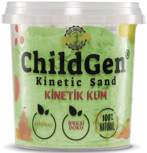 ChildGen Piasek kinetyczny 100% naturalny 500g kolor ZIELONY