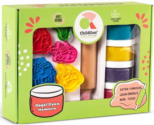 ChildGen Zestaw kreatywny JEDNOROŻEC 100% naturalna ciastolina i akcesoria