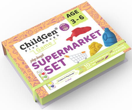 ChildGen Zestaw kreatywny SKLEP 100% naturalna ciastolina i akcesoria