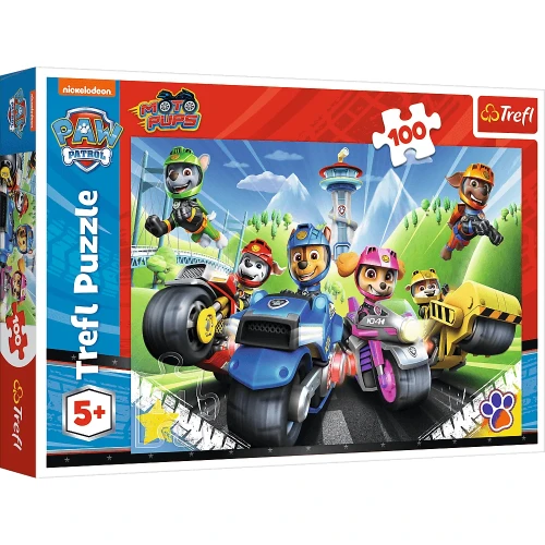 Trefl Puzzle 100 Psi Patrol na motorach