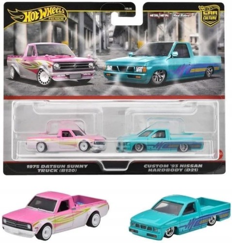 Hot Wheels 2-pak Samochodziki Premium Datsun Sunny Truck (B120) Nissan Hardbody (D21) HRR78