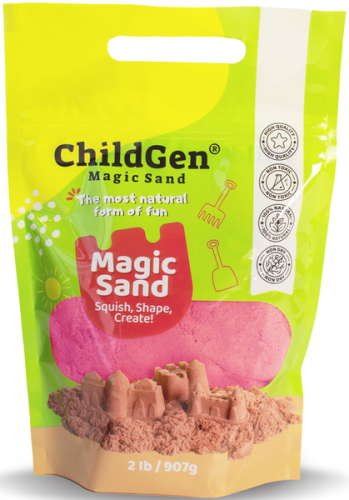 ChildGen Piasek kinetyczny 100% NATURALNY 907g kolor różowy