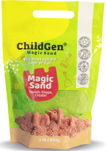 ChildGen Piasek kinetyczny 100% NATURALNY 907g kolor zielony