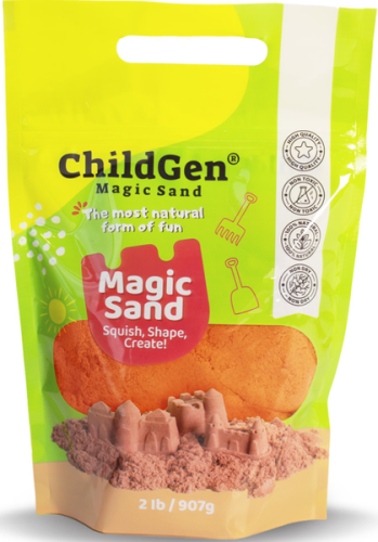 ChildGen Piasek kinetyczny 100% NATURALNY 907g kolor pomarańczowy
