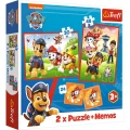Trefl Puzzle 2w1 + memos - Psia ekipa w akcji