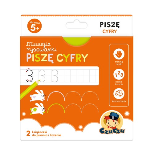 CzuCzu Dłuuugie kolorowanki Piszę cyfry +5lat KOLOROWANKA
