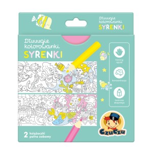 Dłuuugie kolorowanki Syrenki +4latka KOLOROWANKA CzuCzu 