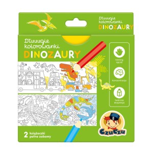 Dłuuugie kolorowanki Dinozaury +4latka KOLOROWANKA CzuCzu 