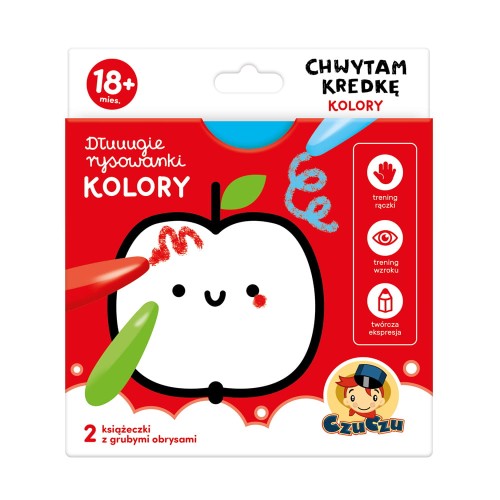 CzuCzu Długie rysowanki. Chwytam kredkę. Kolory +18mies