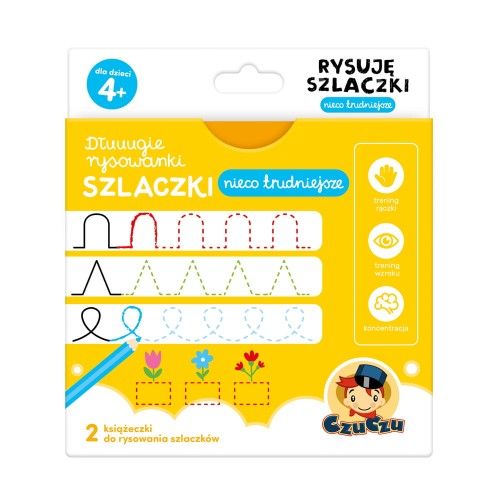 CzuCzu Długie rysowanki Rysuję szlaczki Trudniejsze +4latka