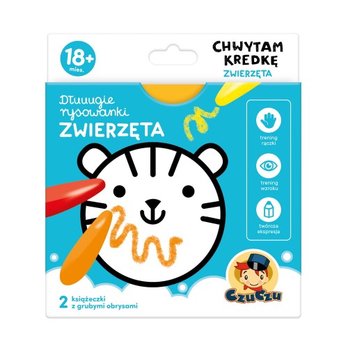 CzuCzu Długie rysowanki. Chwytam kredkę. Zwierzęta +18mies