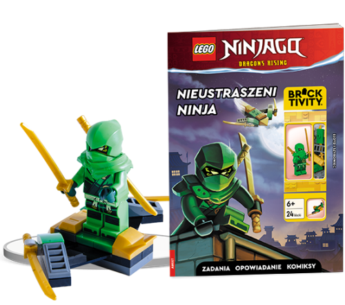 AMEET Lego NINJAGO®. Nieustraszeni NINJA KSIĄŻECZKA + FIGURKA LEGO +6lat
