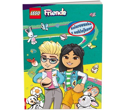 AMEET Lego Friends. Kolorowanka z Naklejkami KSIĄŻECZKA LEGO +3lat