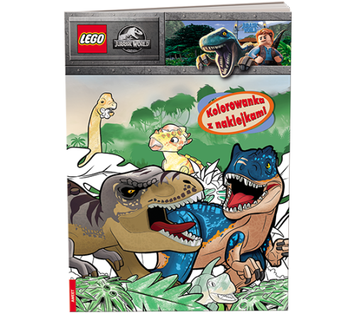 AMEET Lego Jurassic World™. Kolorowanka z Naklejkami KSIĄŻECZKA LEGO +3lat