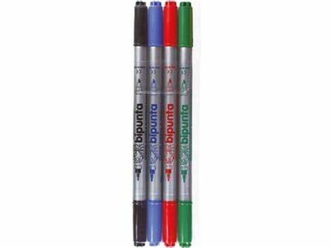 FIBRACOLOR Pisaki Double Point 4 kol. w etui