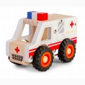 Daffi Drewniane auto z oponami - Ambulans