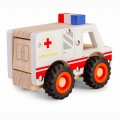 Daffi Drewniane auto z oponami - Ambulans