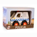 Daffi Drewniane auto z oponami - Policja