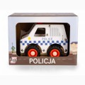 Daffi Drewniane auto z oponami - Policja