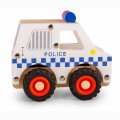 Daffi Drewniane auto z oponami - Policja