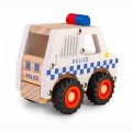 Daffi Drewniane auto z oponami - Policja